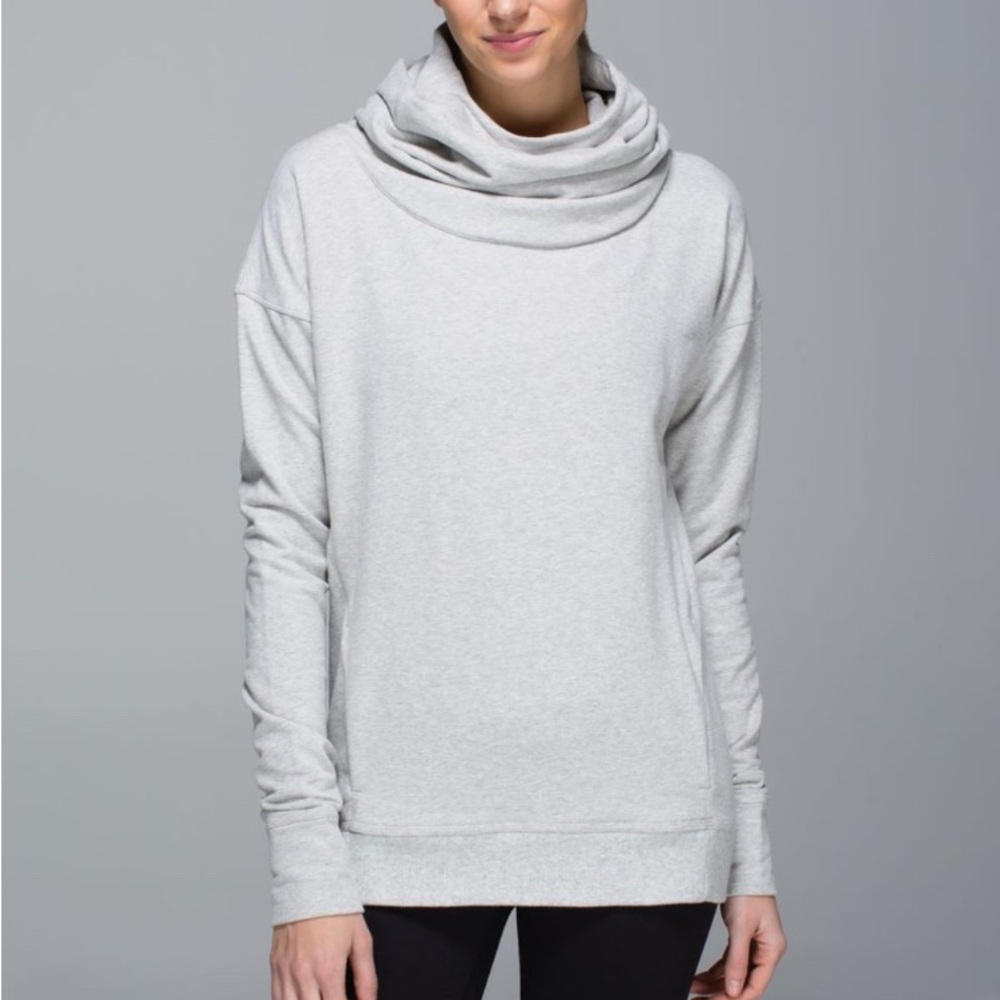 LULULEMON Stress Less Hoodie in Heathers Grey size 2